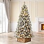 Glitzhome 9ft Pre-Lit Snow Flocked Artificial Pine Christmas Tree With 900 Warm White Lights (2014600014)~#|#~sp187528140_sc7