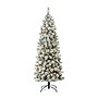 Glitzhome 7.5ft Pre-Lit Flocked Pencil Pine Artificial Christmas Tree with 350 Warm White Lights2004900019~#|#~sp187530929_sc7