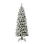 Glitzhome 7.5ft Pre-Lit Flocked Pencil Pine Artificial Christmas Tree with 350 Warm White Lights2004900019~#|#~sp187531055_sc7