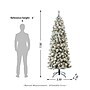 Glitzhome 7.5ft Pre-Lit Flocked Pencil Pine Artificial Christmas Tree with 350 Warm White Lights2004900019~#|#~sp187531075_sc7