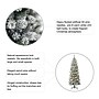 Glitzhome 7.5ft Pre-Lit Flocked Pencil Pine Artificial Christmas Tree with 350 Warm White Lights2004900019~#|#~sp187531085_sc7