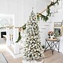 Glitzhome 7.5ft Pre-Lit Flocked Pencil Pine Artificial Christmas Tree with 350 Warm White Lights2004900019~#|#~sp187531120_sc7