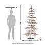 Glitzhome 7ft Deluxe Pre-Lit Flocked Pine Artificial Christmas Tree with 400 Warm White Lights (2004900023)~#|#~sp187534614_sc7