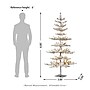 Glitzhome 6ft Deluxe Pre-Lit Flocked Pine Artificial Christmas Tree with 300 Warm White Lights (2004900022)~#|#~sp187536727_sc7