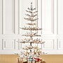 Glitzhome 6ft Deluxe Pre-Lit Flocked Pine Artificial Christmas Tree with 300 Warm White Lights (2004900022)~#|#~sp187536777_sc7