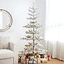 Glitzhome 6ft Deluxe Pre-Lit Flocked Pine Artificial Christmas Tree with 300 Warm White Lights (2004900022)~#|#~sp187536799_sc7