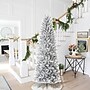 Glitzhome 7.5ft Silver Tinsel Artificial  Christmas Tree (2004900025)~#|#~sp187537626_sc7