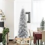 Glitzhome 7.5ft Silver Tinsel Artificial  Christmas Tree (2004900025)~#|#~sp187537627_sc7