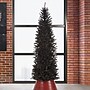 Glitzhome 7.5ft Black Tinsel Artificial  Christmas Tree (2004900024)~#|#~sp187540507_sc7