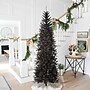 Glitzhome 7.5ft Black Tinsel Artificial  Christmas Tree (2004900024)~#|#~sp187540508_sc7
