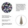 Glitzhome 7.5ft Pre-Lit Flocked Pine Artificial Christmas Pencil Tree, Green (2004900018)~#|#~sp187542305_sc7