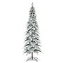 Glitzhome 9ft Pre-Lit Flocked Pencil Spruce Artificial Christmas Tree with 470 Warm White Lights (2014600094)~#|#~sp187566628_sc7