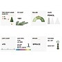 Glitzhome 9ft Pre-Lit Flocked Pencil Spruce Artificial Christmas Tree with 470 Warm White Lights (2014600094)~#|#~sp187566631_sc7