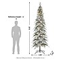 Glitzhome 9ft Pre-Lit Flocked Pencil Spruce Artificial Christmas Tree with 470 Warm White Lights (2014600094)~#|#~sp187566634_sc7