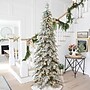 Glitzhome 9ft Pre-Lit Flocked Pencil Spruce Artificial Christmas Tree with 470 Warm White Lights (2014600094)~#|#~sp187566664_sc7