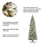 Glitzhome 9ft Pre-Lit Flocked Pencil Pine Artificial Christmas Tree with 500 Warm White Lights (2014600096)~#|#~sp187568327_sc7