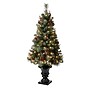 Glitzhome 4ft Flocked Christmas Tree With 100 Warm White Light, Pinecone and Berries (2014600009)~#|#~sp187591917_sc7