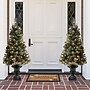 Glitzhome 4ft Flocked Christmas Tree With 100 Warm White Light, Pinecone and Berries (2014600009)~#|#~sp187591921_sc7