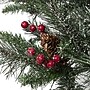 Glitzhome 4ft Flocked Christmas Tree With 100 Warm White Light, Pinecone and Berries (2014600009)~#|#~sp187591923_sc7