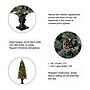 Glitzhome 5ft Pre-Lit Flocked Pine Artificial Christmas Porch Tree with 130 Warm White Lights (2004900004)~#|#~sp187592140_sc7
