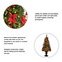 Glitzhome 4ft Pre-Lit Pine Artificial Christmas Porch Tree with 100 Warm White Lights, Poinsettia and Red Berries (2030800001)~#|#~sp187592229_sc7