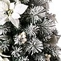 Glitzhome 5ft Pre-Lit Flocked Pine Artificial Christmas Porch Tree with 150 Warm White Lights and Poinsettia (2004900034)~#|#~sp187592316_sc7