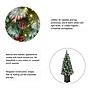 Glitzhome 4ft Pre-Lit Pine Artificial Christmas Porch Tree with 80 Warm White Lights, Pinecones and Red Berries (2030800003)~#|#~sp187592391_sc7