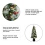 Glitzhome 5ft Pre-Lit Pine Artificial Christmas Porch Tree with 150 Warm White Lights, Pinecones and Red Berries (2030800004)~#|#~sp187592419_sc7