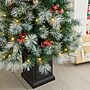 Glitzhome 5ft Pre-Lit Pine Artificial Christmas Porch Tree with 150 Warm White Lights, Pinecones and Red Berries (2030800004)~#|#~sp187592422_sc7