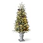 Glitzhome 4ft Pre-Lit Pine Artificial Christmas Porch Tree with 130 Warm White Lights and Pinecones (2030800005)~#|#~sp187592507_sc7