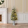Glitzhome 4ft Pre-Lit Pine Artificial Christmas Porch Tree with 130 Warm White Lights and Pinecones (2030800005)~#|#~sp187592513_sc7