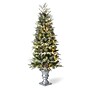Glitzhome 5ft Pre-Lit Pine Artificial Christmas Porch Tree with 180 Warm White Lights and Pinecones (2030800006)~#|#~sp187592529_sc7