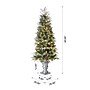 Glitzhome 5ft Pre-Lit Pine Artificial Christmas Porch Tree with 180 Warm White Lights and Pinecones (2030800006)~#|#~sp187592531_sc7