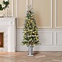 Glitzhome 5ft Pre-Lit Pine Artificial Christmas Porch Tree with 180 Warm White Lights and Pinecones (2030800006)~#|#~sp187592533_sc7