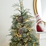 Glitzhome 5ft Pre-Lit Pine Artificial Christmas Porch Tree with 180 Warm White Lights and Pinecones (2030800006)~#|#~sp187592534_sc7