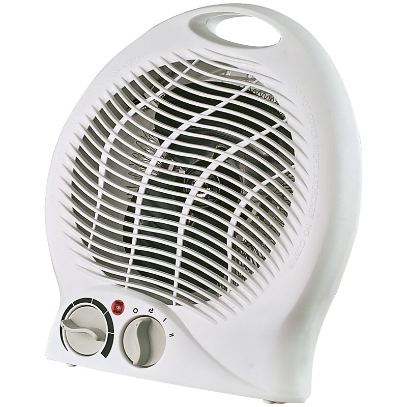 Optimus 1,500-Watt Portable Electric Heater, White (H-1322) image 1