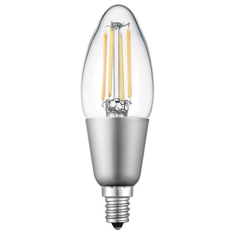 Globe Electric B11-Shape E12-Base Wi-Fi Tunable Edison-Style 40-Watt-Replacement Smart Candelabra LED Bulb, White (34918) image 1