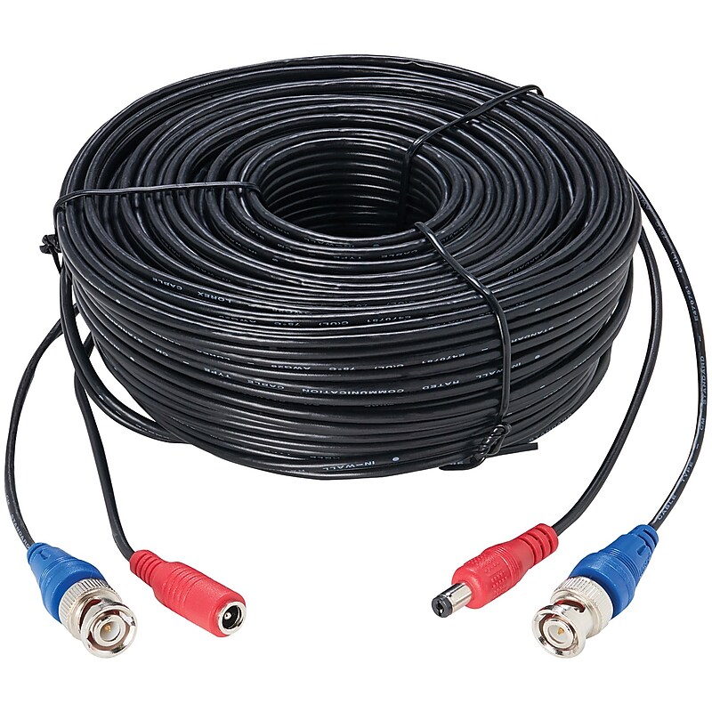 Lorex Premium 4K RG59/Power Accessory Cable, 100-ft., Black (CB100UB4K) image 1