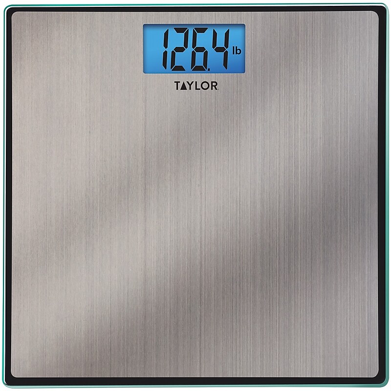 Taylor Precision Products TAP74074102 Bathroom Scale, Silver, 400lbs. Capacity image 1