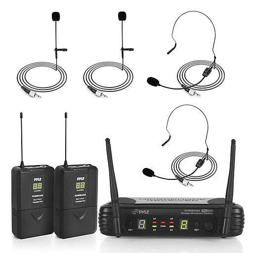 Pyle PDWMU214 UHF Wireless Microphone Receiver With USB, Dynamic, On/Off Switch