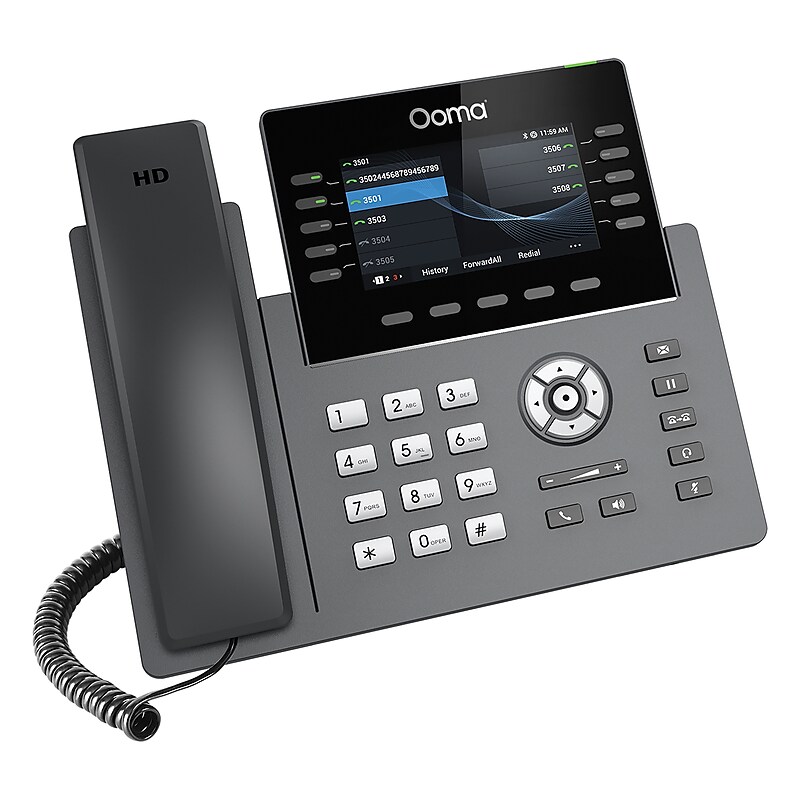 Ooma 10-Line Wi-Fi IP Corded Conferece Phone, Black (2615W) image 1