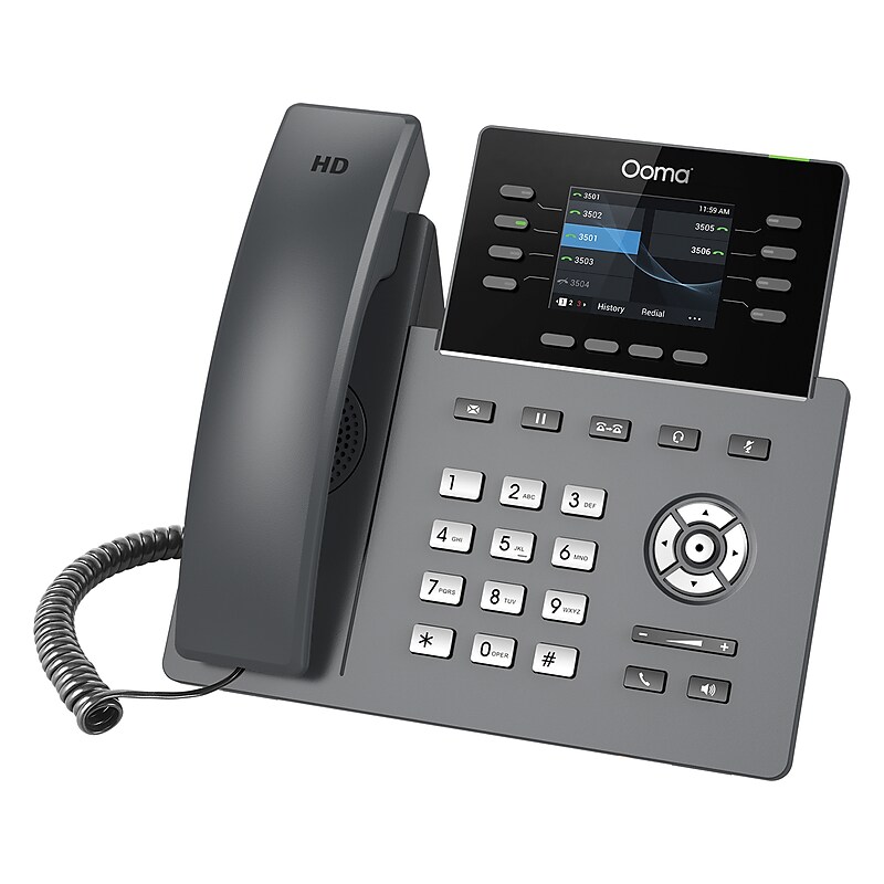 Ooma 8-Line Wi-Fi IP Corded Conferece Phone, Black (2624W) image 1