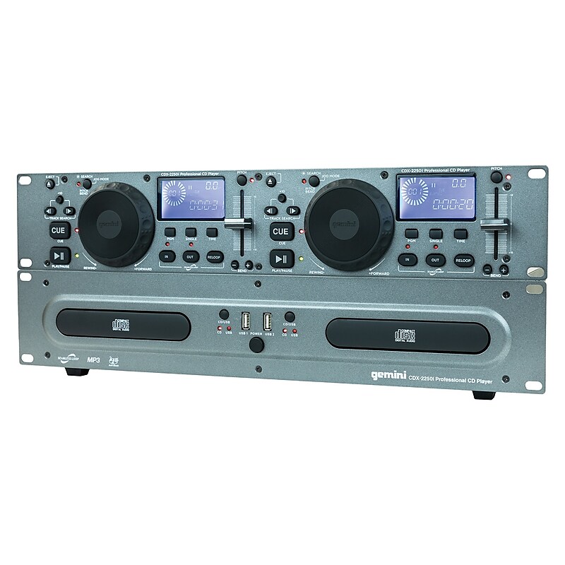 Gemini DJ CD Media Player with USB, Black (CDX-2250I) image 1