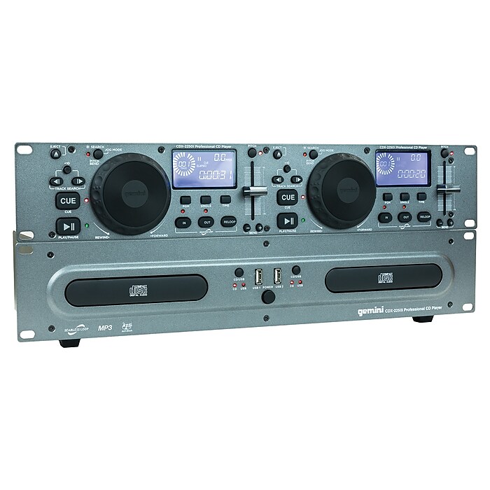 Gemini DJ CD Media Player with USB, Black (CDX-2250I) | Staples