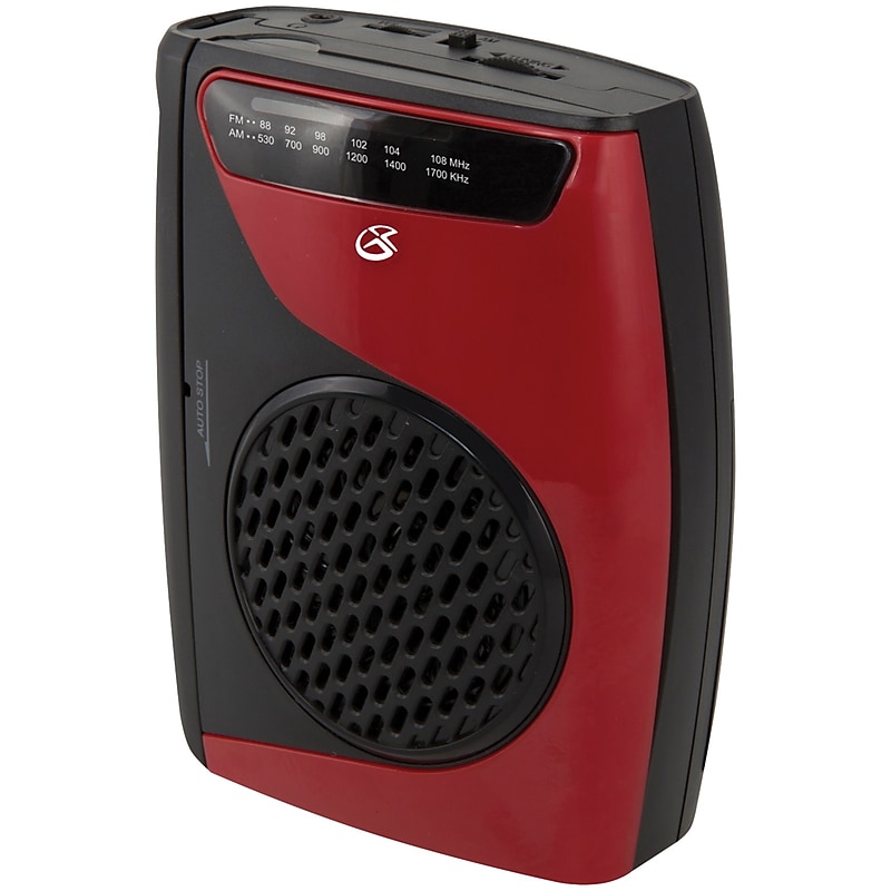 GPX Cassette Player with AM/FM Radio, Black (CAS337B) image 1