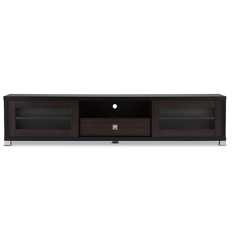 Baxton Studio Beasley 5-Shelf Wood TV Stand, Dark Brown (118-6481-HiT) image 1