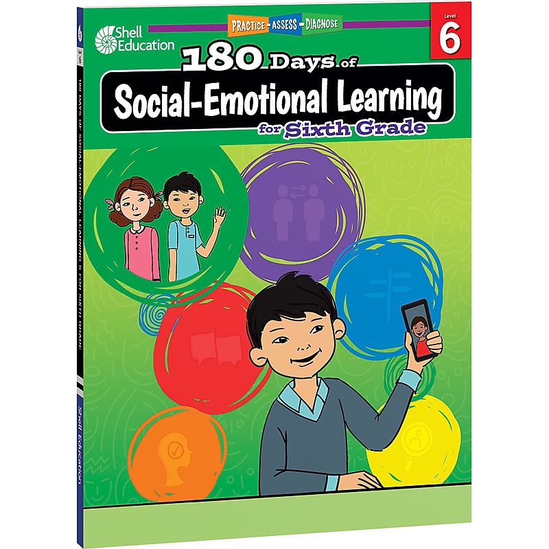 Shell Education 180 Days of Social-Emotional Learning for Sixth Grade Activity Book image 1