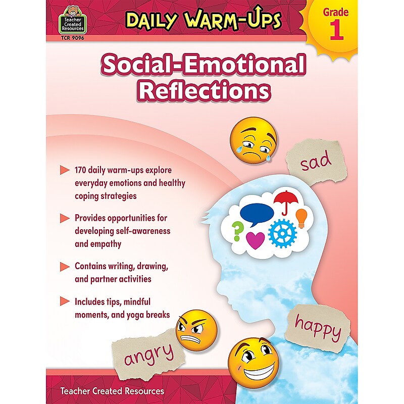 Teacher Created Resources Daily Warm-Ups: Social-Emotional Reflections, Grade 1 Resource Book image 1
