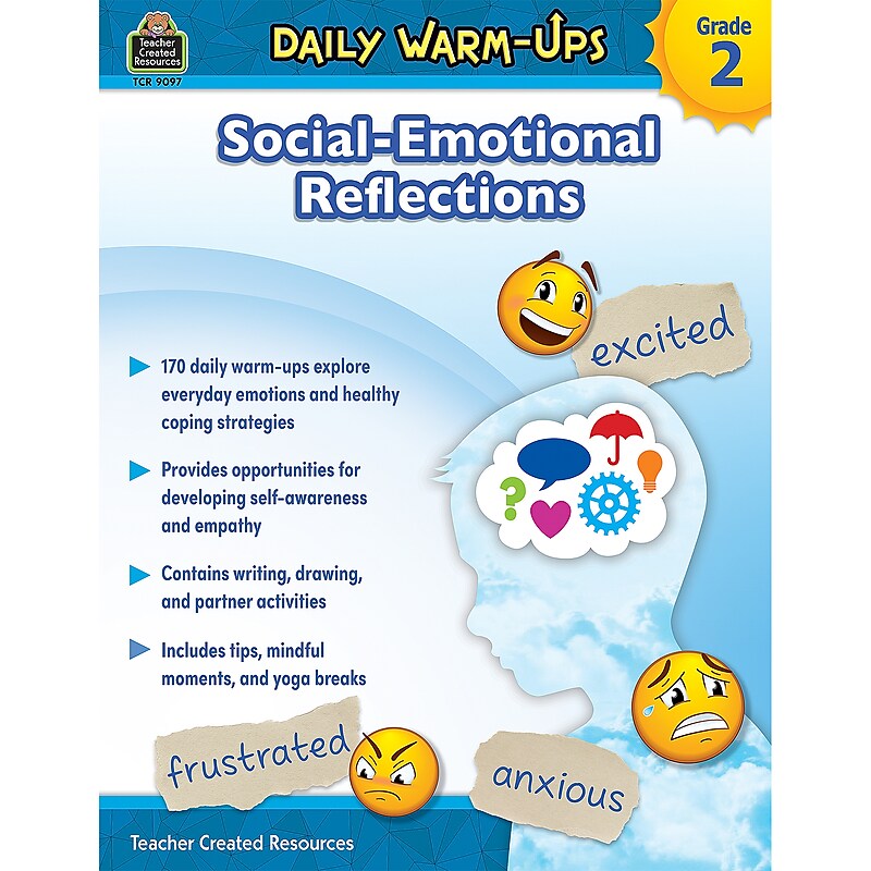 Teacher Created Resources Daily Warm-Ups: Social-Emotional Reflections, Grade 2 Resource Book image 1
