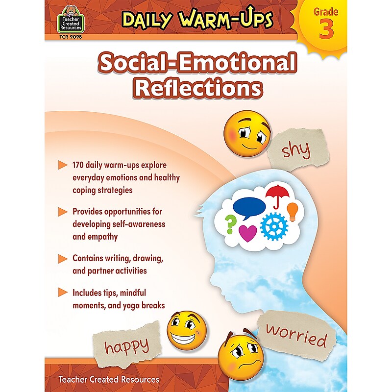 Teacher Created Resources Daily Warm-Ups: Social-Emotional Reflections, Grade 3 Resource Book image 1